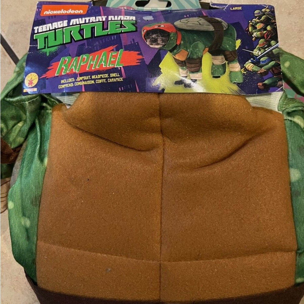 Ninja turtle dog costume size large